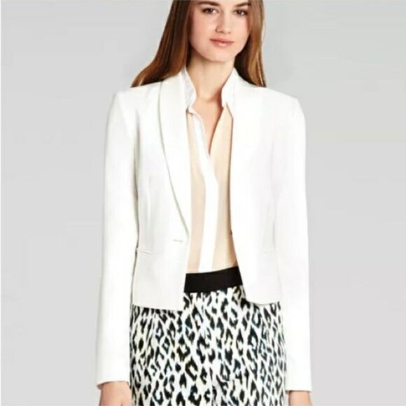BCBGMAXAZRIA White Blazer with Back Cut Out XS - Picture 2 of 5